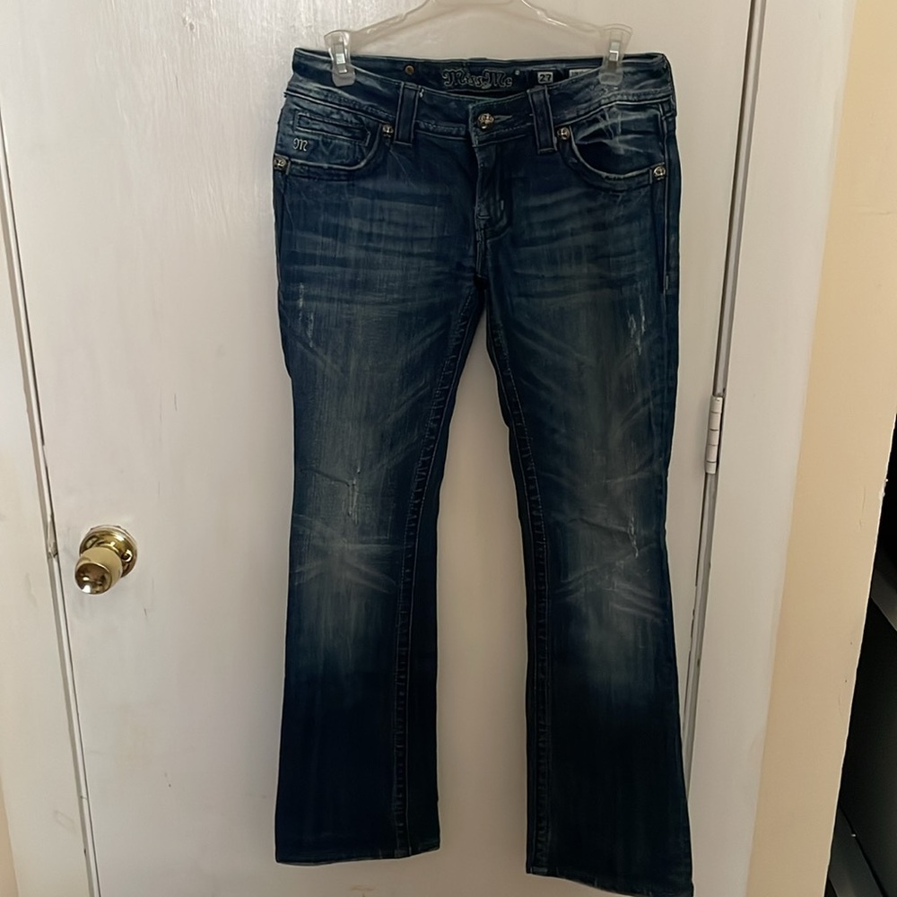 Miss Me JP5331B4 Straight Leg Jeans Wings 27 - Picture 3 of 7